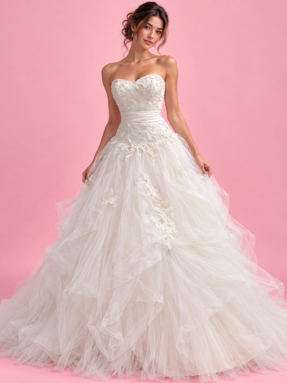 Jasmine Collection White Wedding Dress